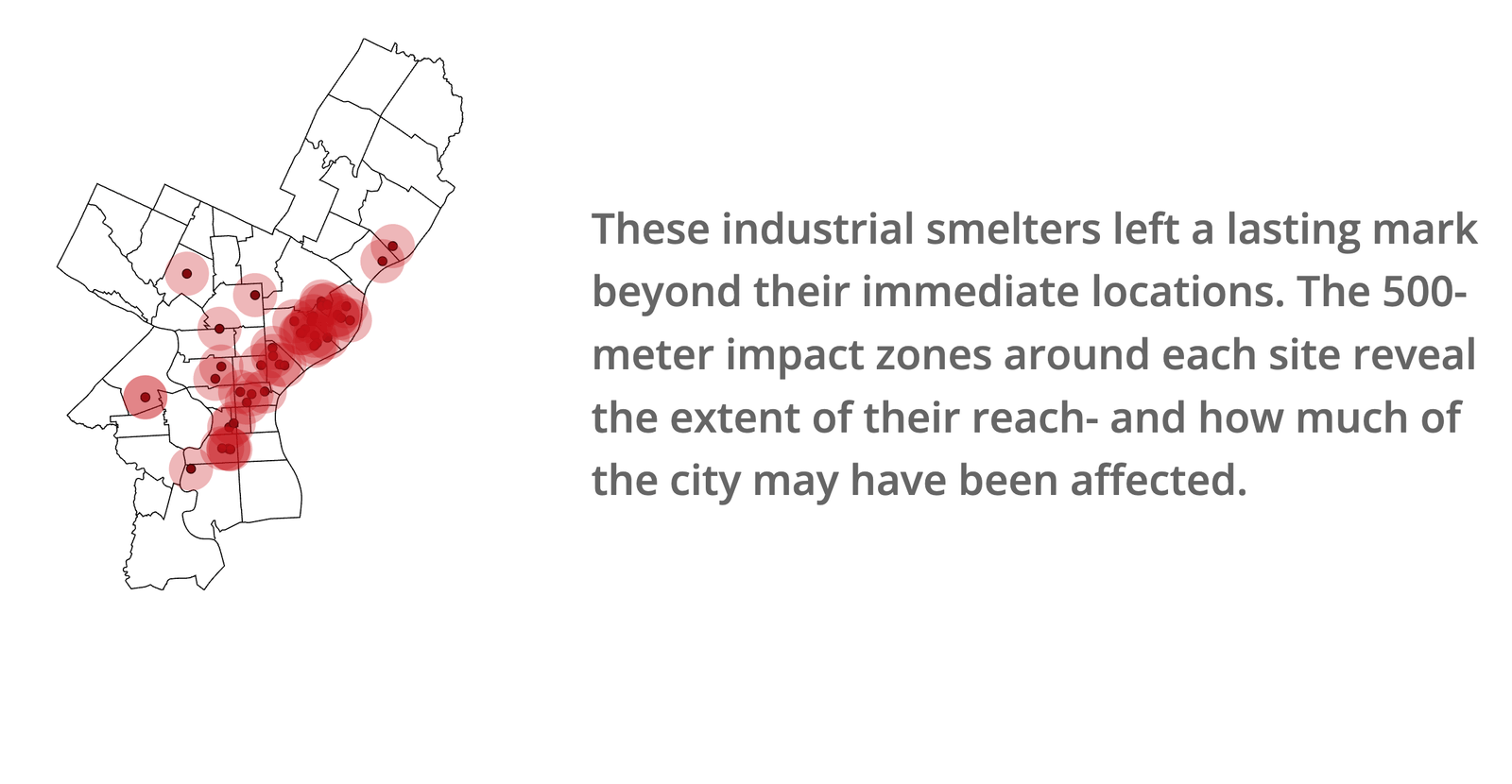 Screenshot of a student-built D3 data visualization about Childhood Lead Exposure in Philly, created for Temple University CIS 3755 Information Visualization.