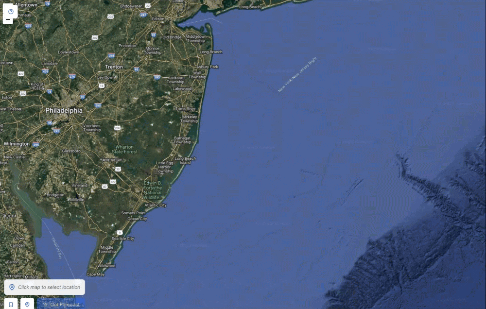 Screenshot of a student-built D3 data visualization about Surf Swell Tracker, created for Temple University CIS 3755 Information Visualization.